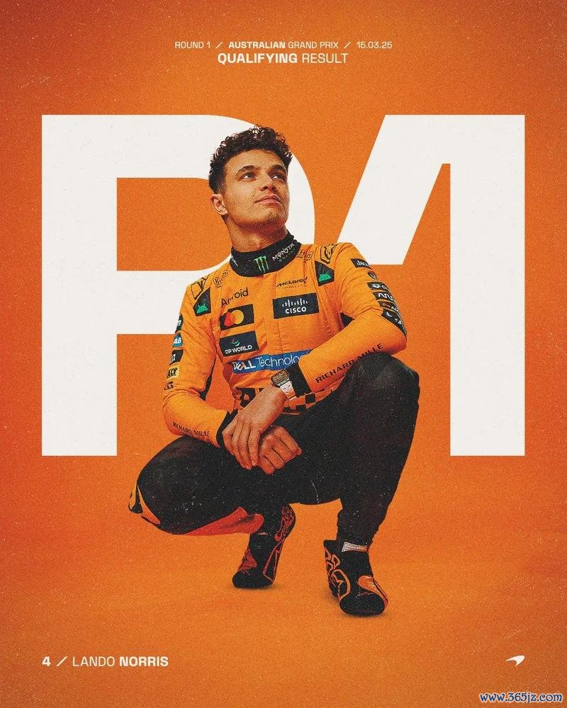 F1意大利大奖赛排位赛：诺里斯杆位 迈凯伦头排